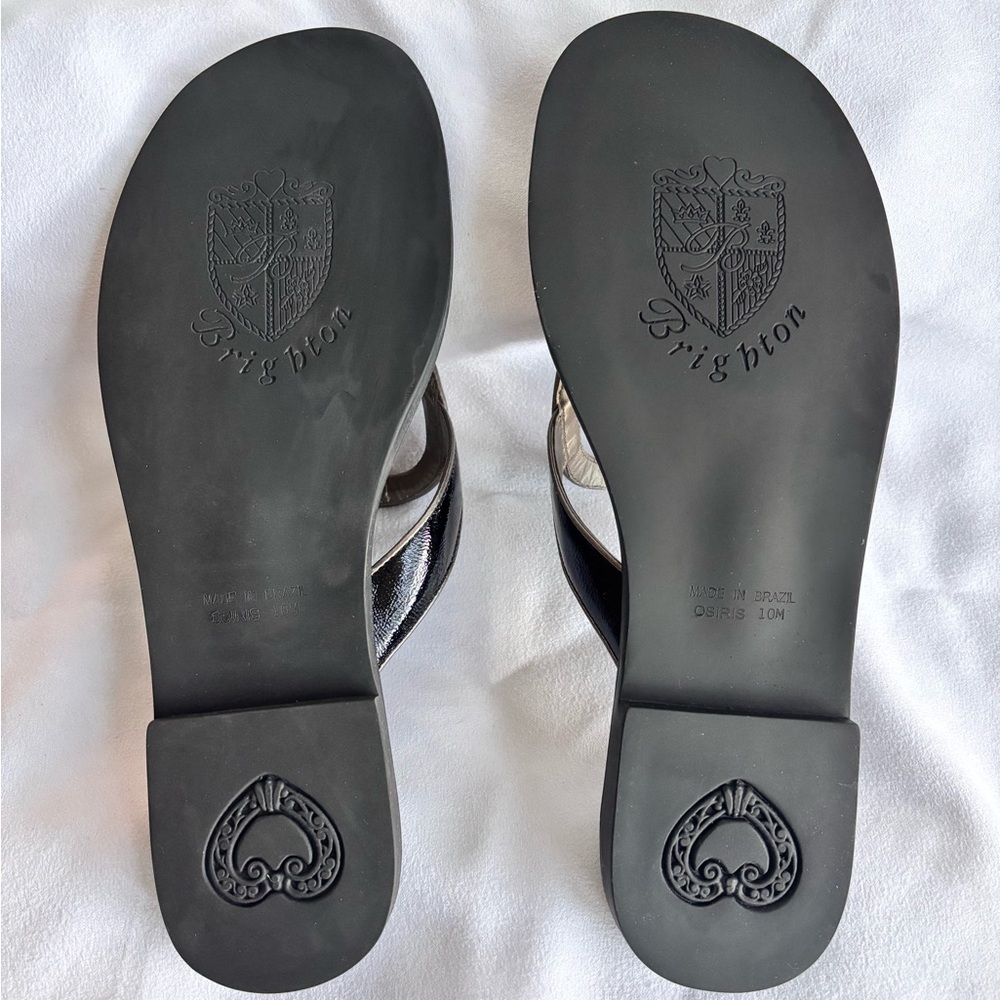 Brighton Osiris Black Sandals with Butterfly Ornament Size 10M - Picture 2 of 7
